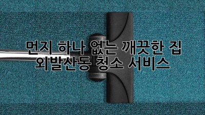 먼지 하나 없는 깨끗한 집, 외발산동 청소 서비스